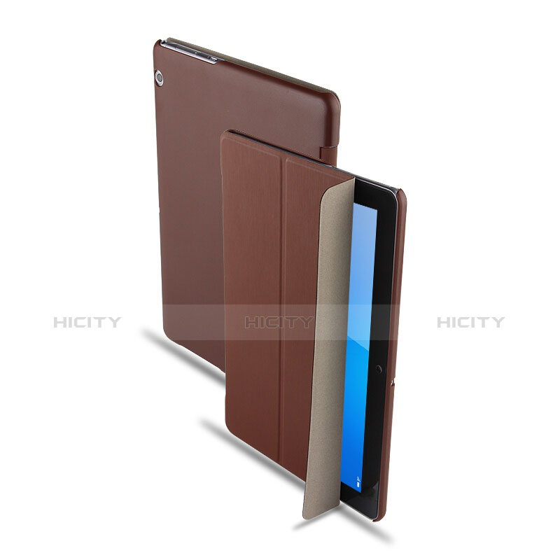 Cover Portafoglio In Pelle con Supporto L01 per Huawei MediaPad T3 10 AGS-L09 AGS-W09 Marrone