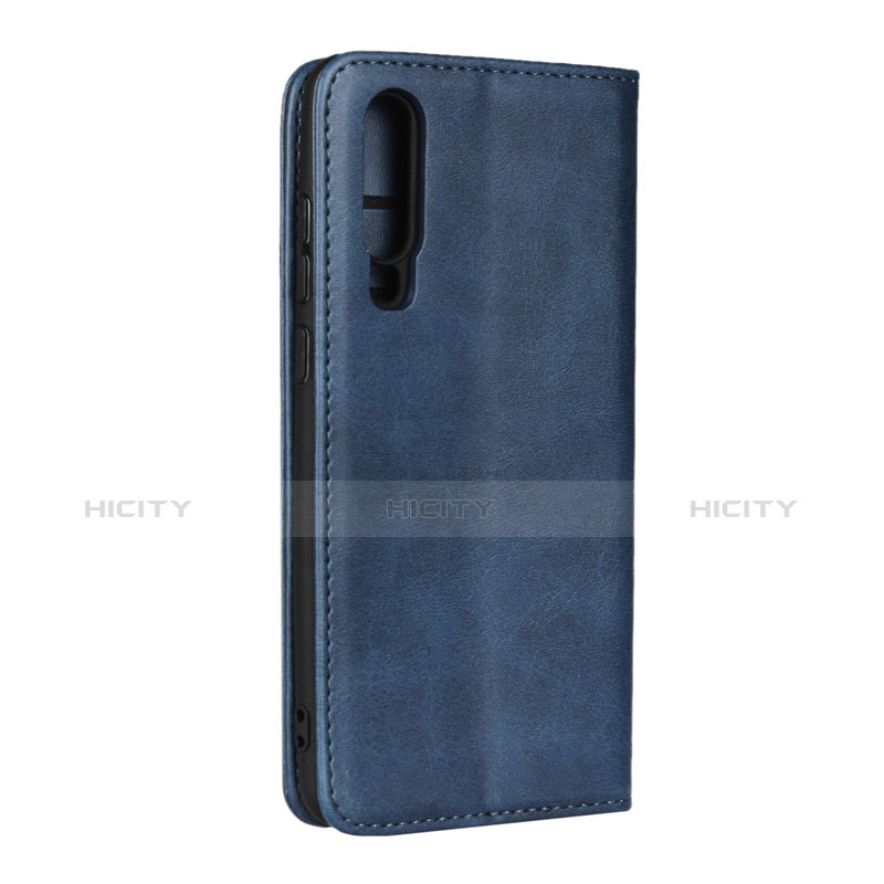 Cover Portafoglio In Pelle con Supporto L01 per Huawei P30 Blu