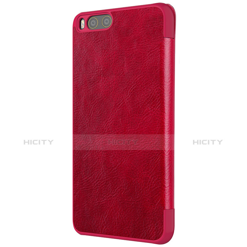 Cover Portafoglio In Pelle con Supporto L01 per Xiaomi Mi 6 Rosso