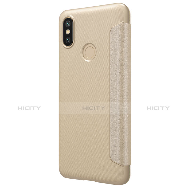 Cover Portafoglio In Pelle con Supporto L01 per Xiaomi Mi 6X Oro