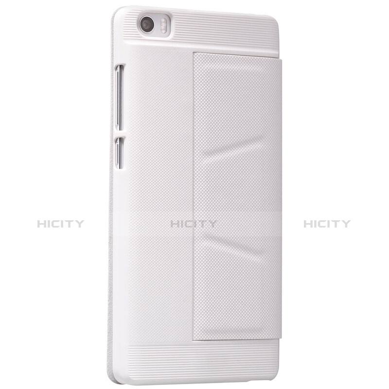 Cover Portafoglio In Pelle con Supporto L01 per Xiaomi Mi Note Bianco