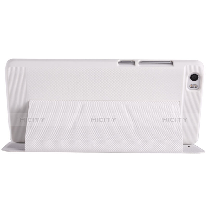 Cover Portafoglio In Pelle con Supporto L01 per Xiaomi Mi Note Bianco