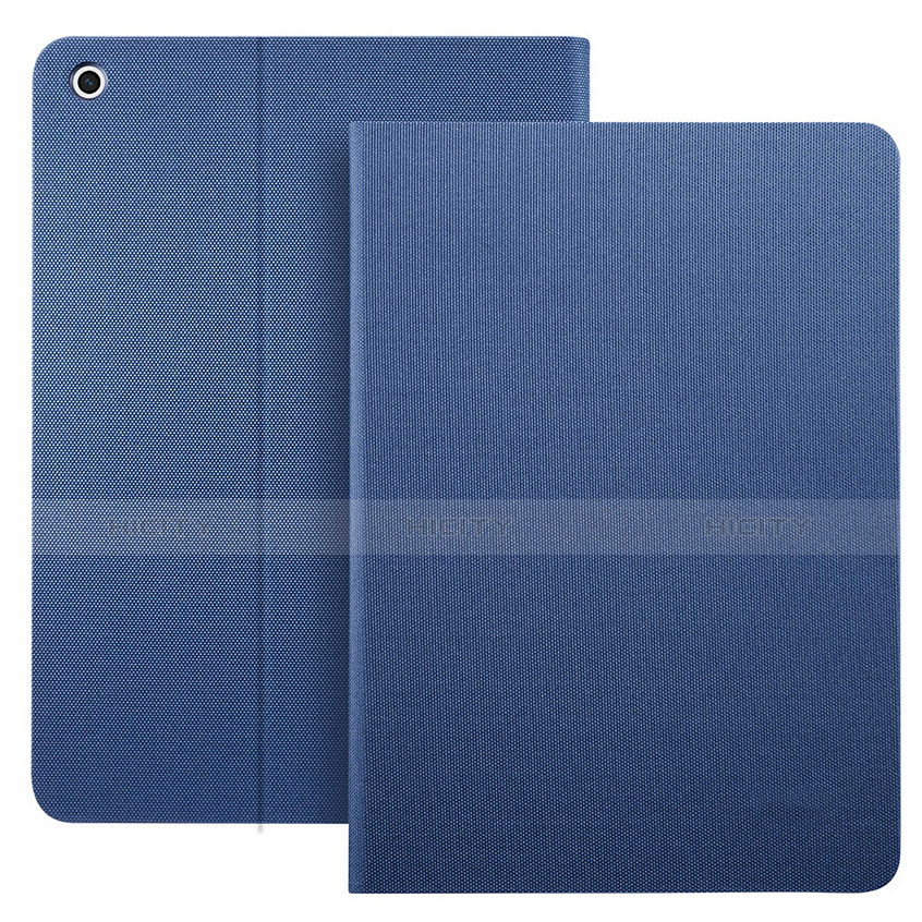 Cover Portafoglio In Pelle con Supporto L02 per Apple iPad 4 Blu