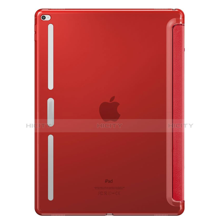 Cover Portafoglio In Pelle con Supporto L02 per Apple iPad Pro 12.9 Rosso