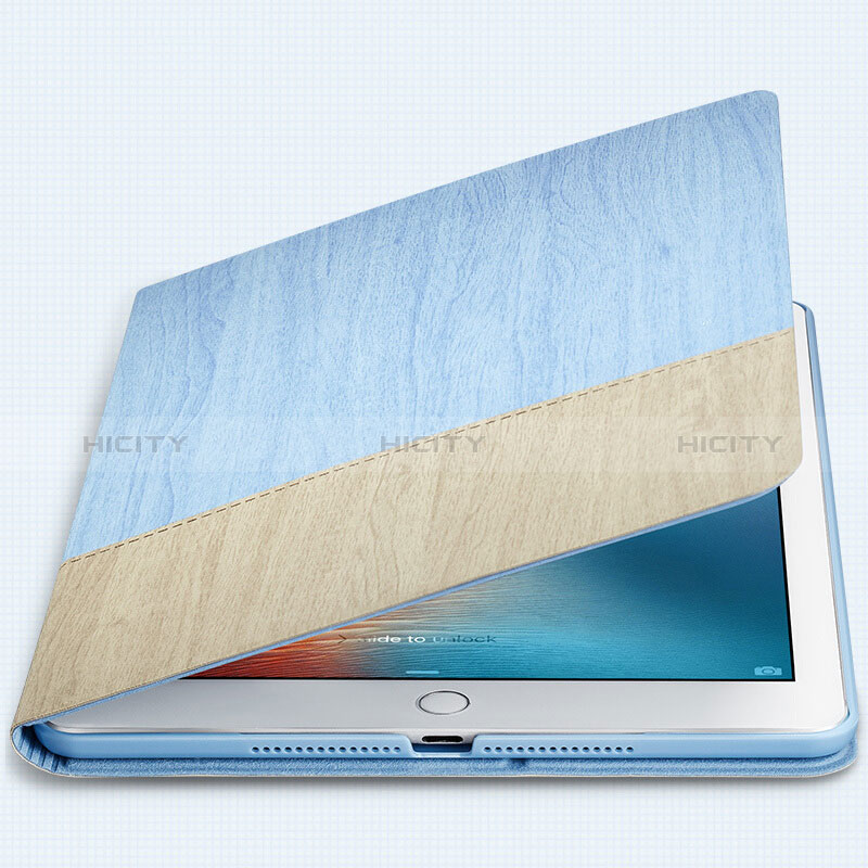 Cover Portafoglio In Pelle con Supporto L02 per Apple New iPad 9.7 (2018) Cielo Blu