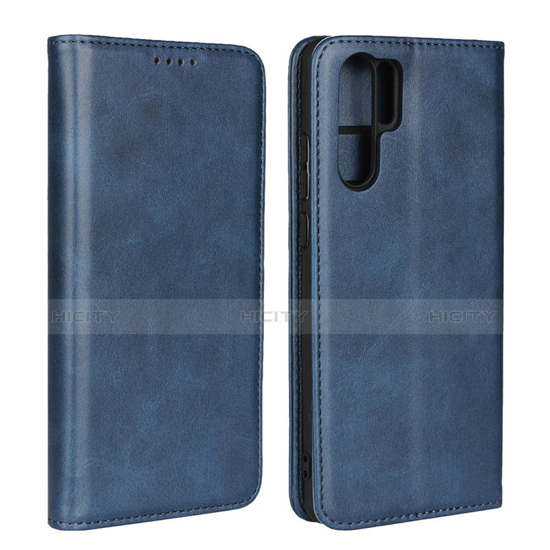 Cover Portafoglio In Pelle con Supporto L02 per Huawei P30 Pro Blu