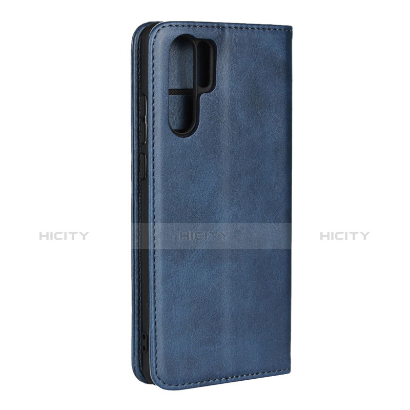 Cover Portafoglio In Pelle con Supporto L02 per Huawei P30 Pro Blu