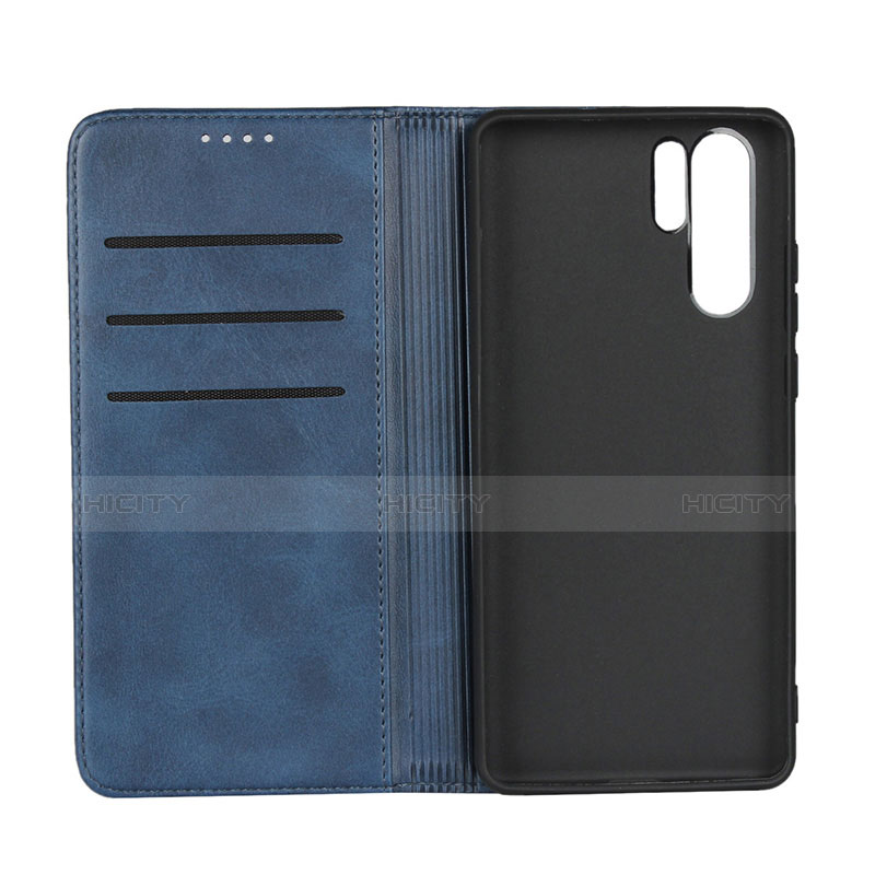 Cover Portafoglio In Pelle con Supporto L02 per Huawei P30 Pro New Edition Blu