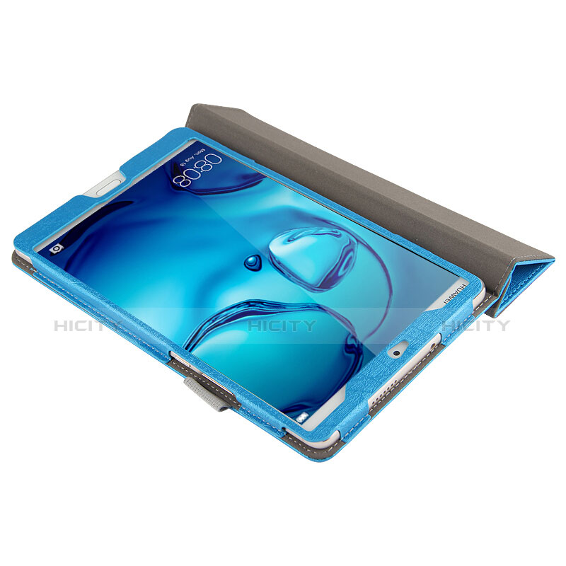 Cover Portafoglio In Pelle con Supporto L04 per Huawei Mediapad M3 8.4 BTV-DL09 BTV-W09 Blu