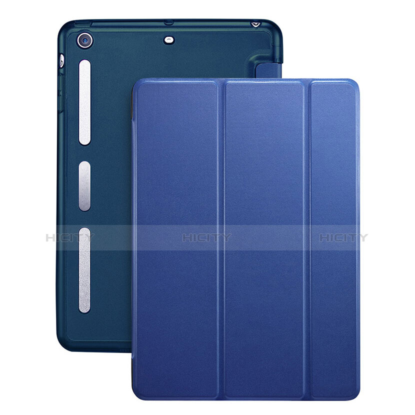 Cover Portafoglio In Pelle con Supporto L05 per Apple iPad Mini 2 Blu