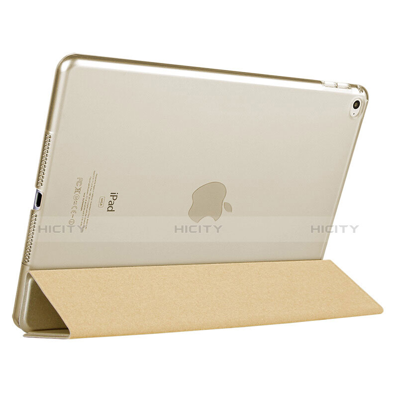 Cover Portafoglio In Pelle con Supporto L05 per Apple iPad Mini 4 Oro