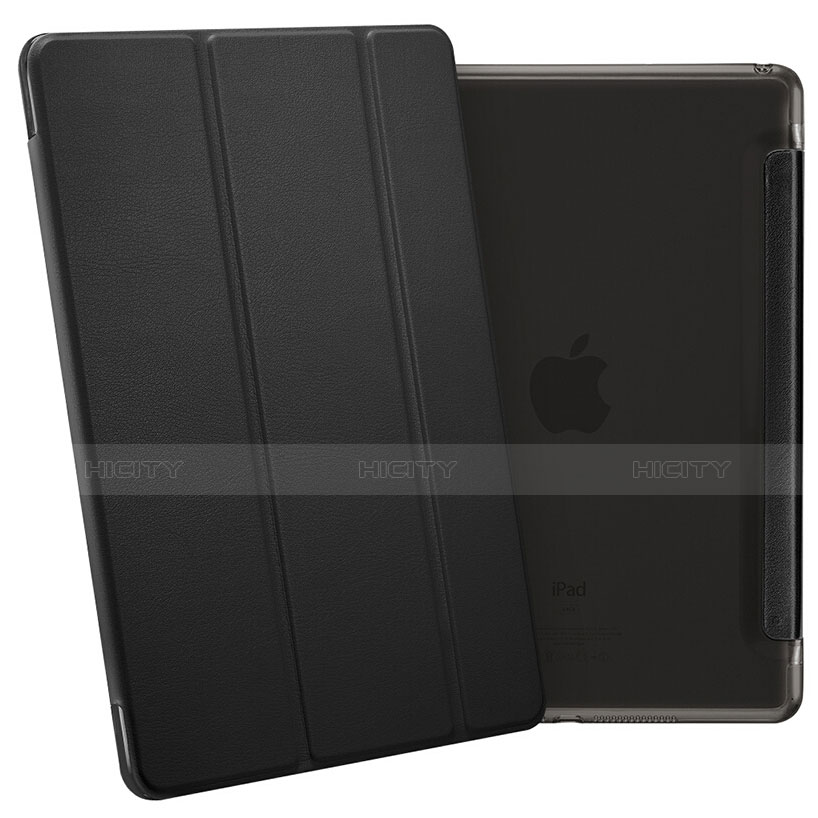 Cover Portafoglio In Pelle con Supporto L06 per Apple iPad Mini 4 Nero