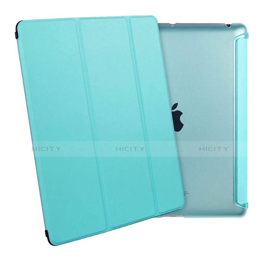 Cover Portafoglio In Pelle con Supporto per Apple iPad 2 Cielo Blu