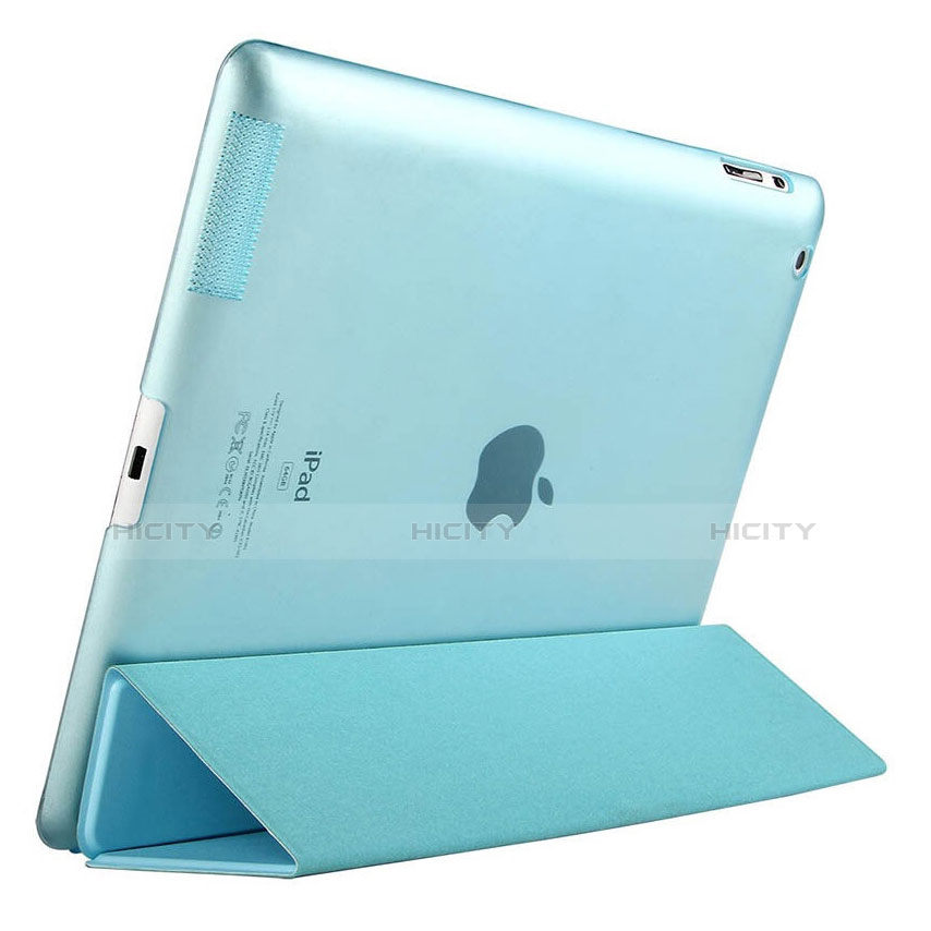 Cover Portafoglio In Pelle con Supporto per Apple iPad 2 Cielo Blu