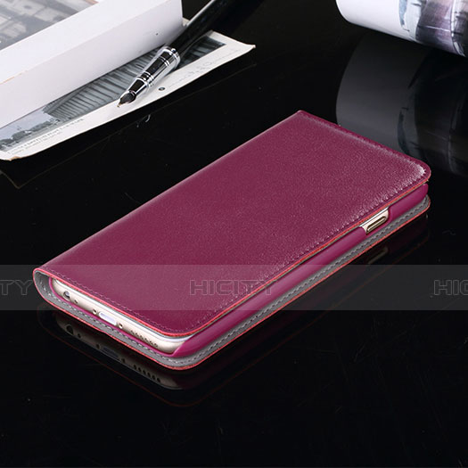 Cover Portafoglio In Pelle con Supporto per Apple iPhone 6S Plus Viola