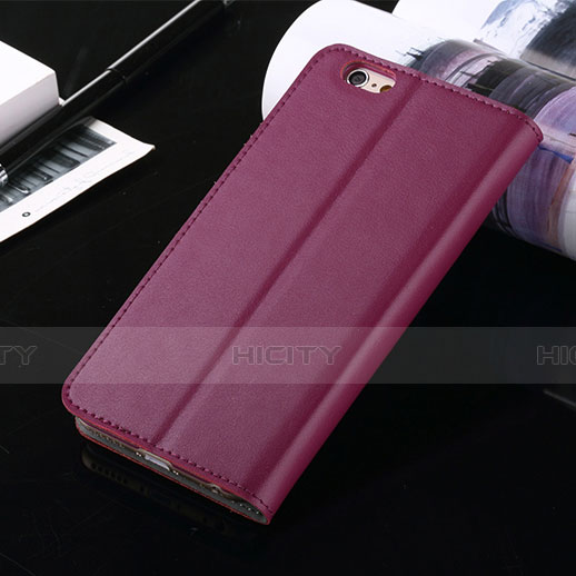 Cover Portafoglio In Pelle con Supporto per Apple iPhone 6S Plus Viola