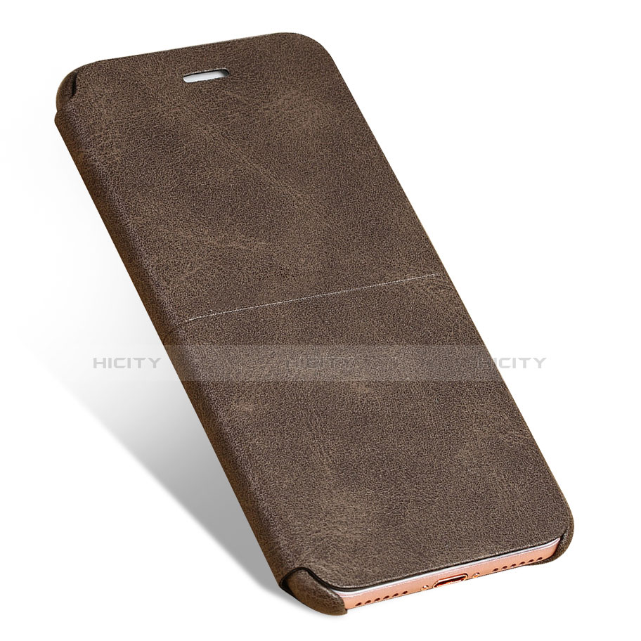 Cover Portafoglio In Pelle con Supporto per Apple iPhone 7 Marrone