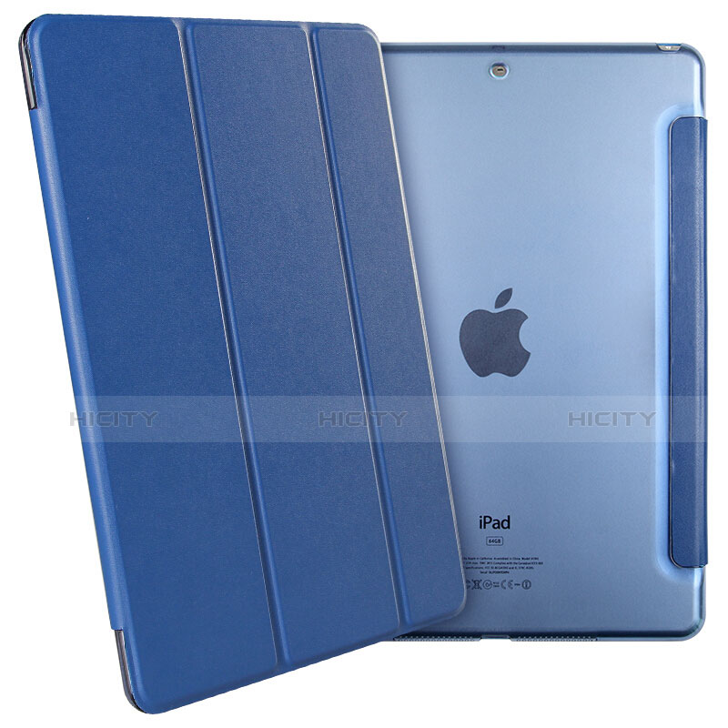 Cover Portafoglio In Pelle con Supporto per Apple New iPad Pro 9.7 (2017) Blu