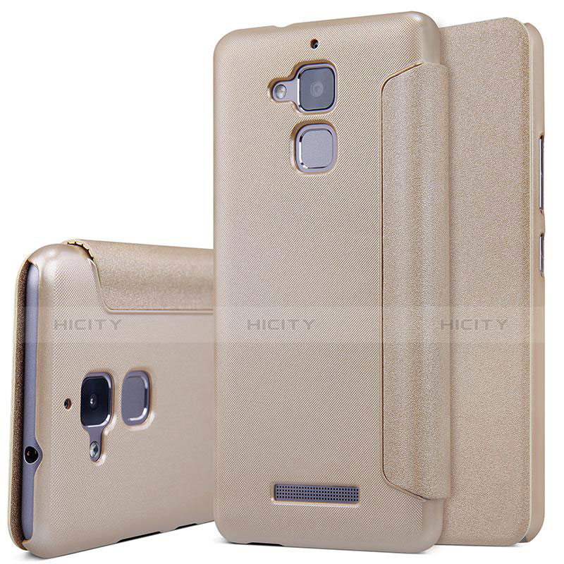 Cover Portafoglio In Pelle con Supporto per Asus Zenfone 3 Max Oro