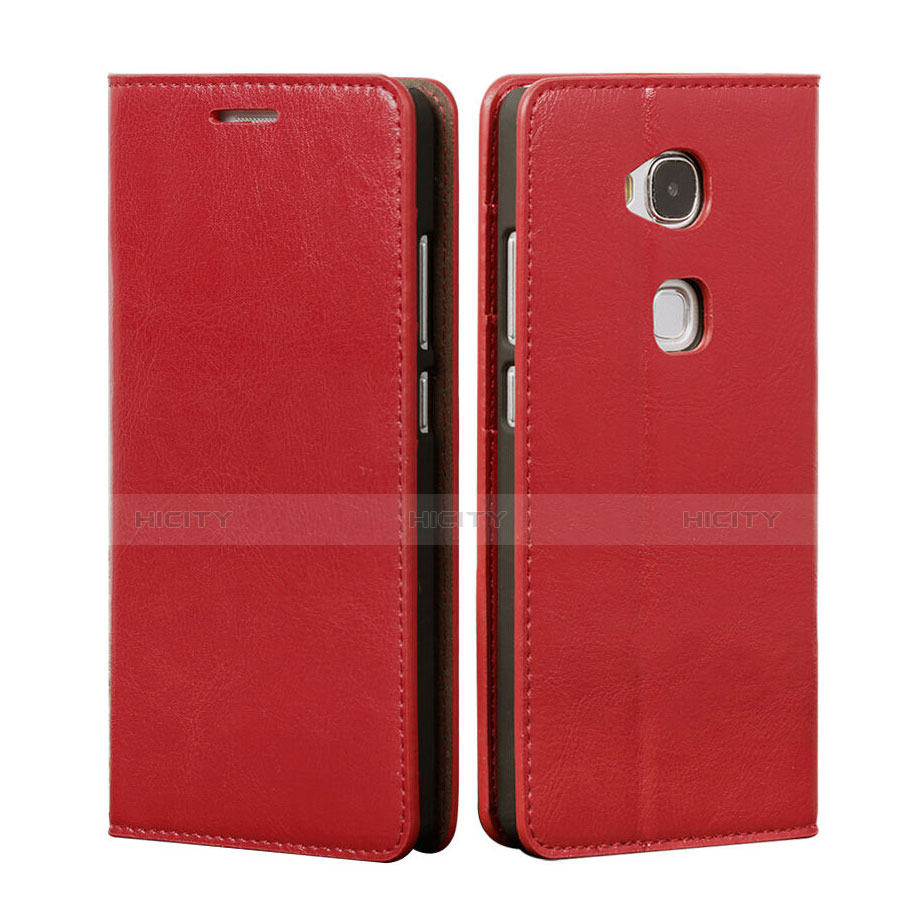 Cover Portafoglio In Pelle con Supporto per Huawei GR5 Rosso