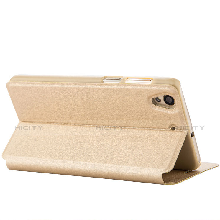 Cover Portafoglio In Pelle con Supporto per Huawei Honor 5A Oro