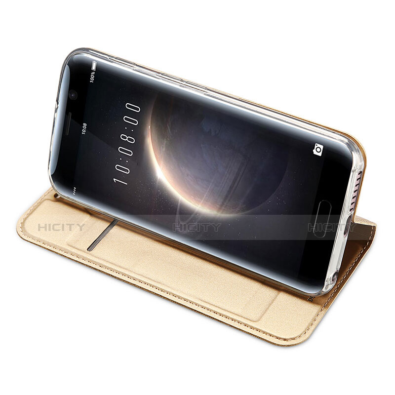 Cover Portafoglio In Pelle con Supporto per Huawei Honor Magic Oro