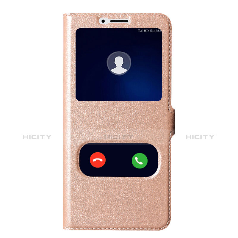 Cover Portafoglio In Pelle con Supporto per Huawei Honor V10 Oro Rosa