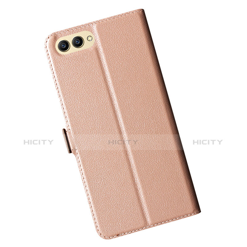 Cover Portafoglio In Pelle con Supporto per Huawei Honor View 10 Oro Rosa