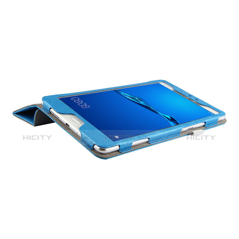 Cover Portafoglio In Pelle con Supporto per Huawei MediaPad M3 Lite 8.0 CPN-W09 CPN-AL00 Cielo Blu