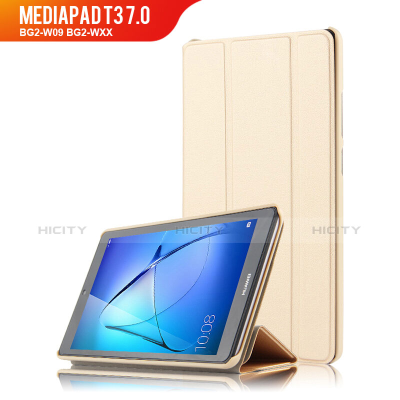 Cover Portafoglio In Pelle con Supporto per Huawei MediaPad T3 7.0 BG2-W09 BG2-WXX Oro