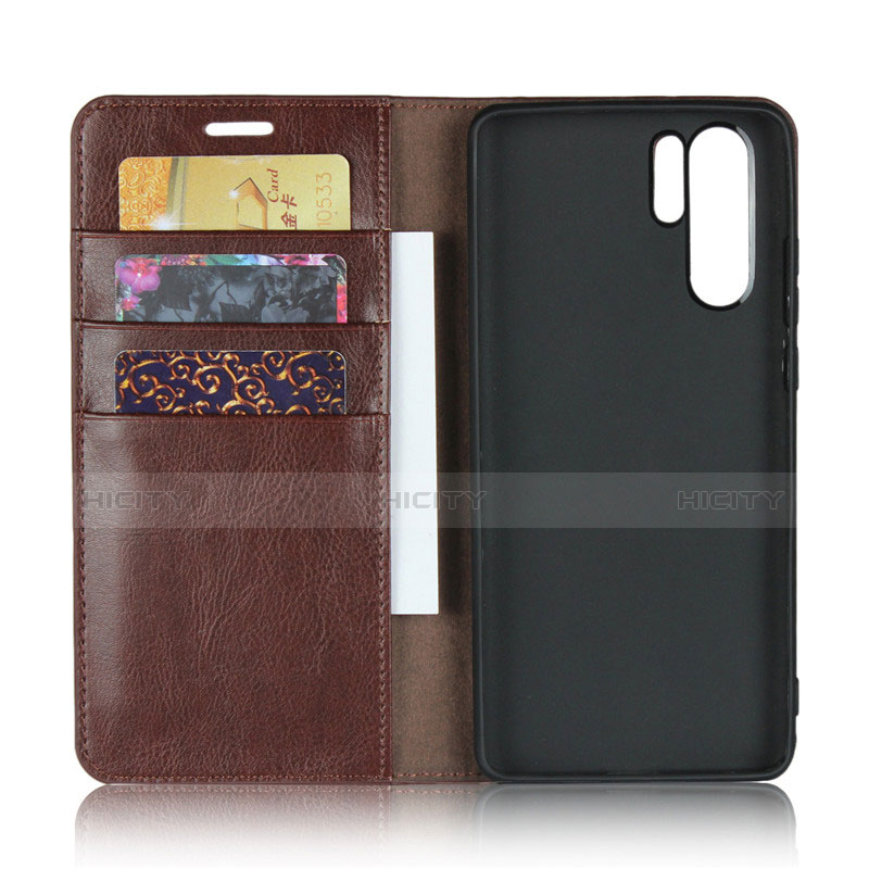 Cover Portafoglio In Pelle con Supporto per Huawei P30 Pro Marrone