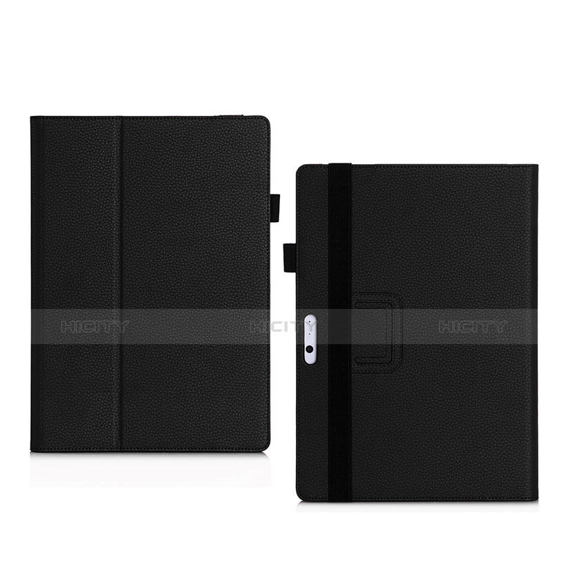 Cover Portafoglio In Pelle con Supporto per Microsoft Surface Pro 4 Nero