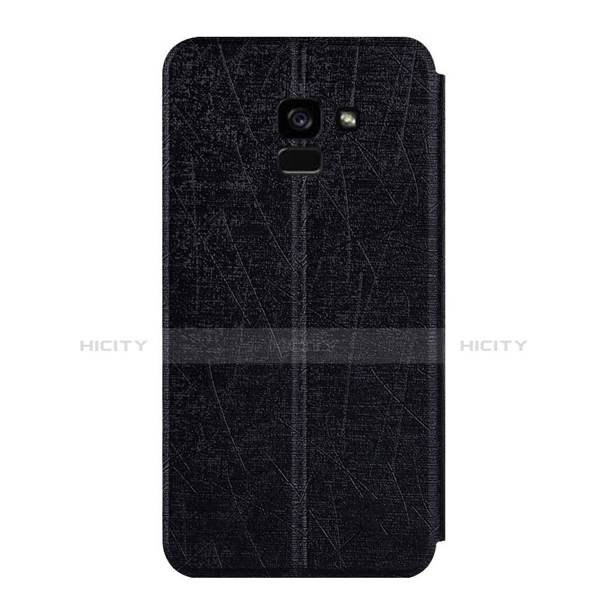 Cover Portafoglio In Pelle con Supporto per Samsung Galaxy A5 (2018) A530F Nero