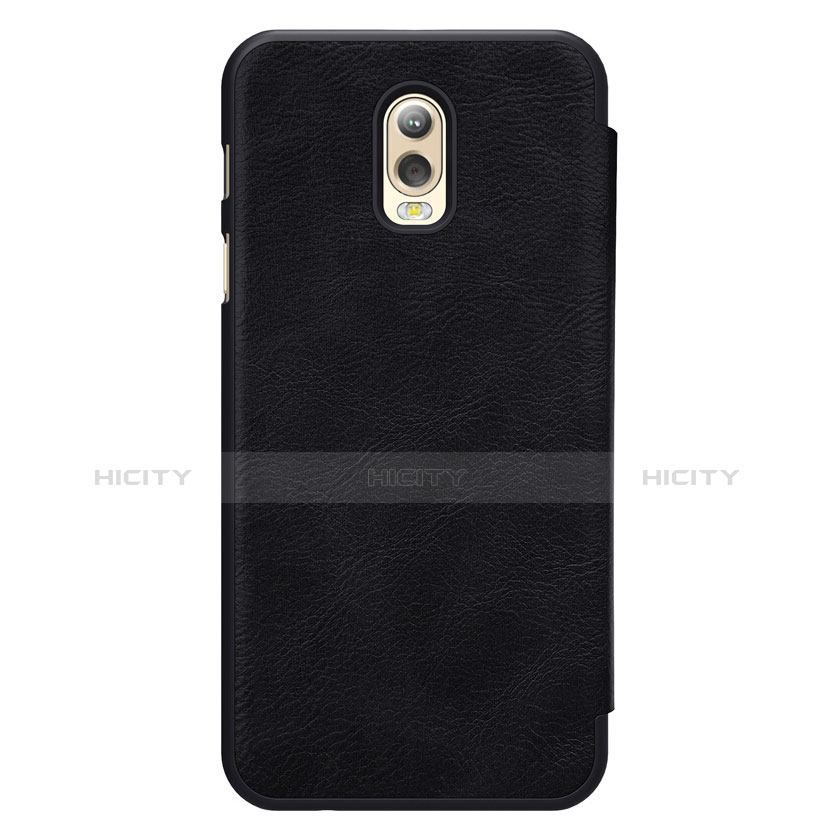 Cover Portafoglio In Pelle con Supporto per Samsung Galaxy J7 Plus Nero