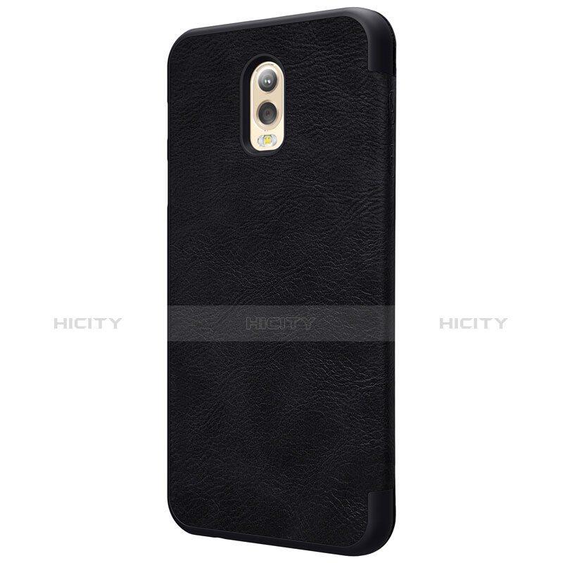 Cover Portafoglio In Pelle con Supporto per Samsung Galaxy J7 Plus Nero