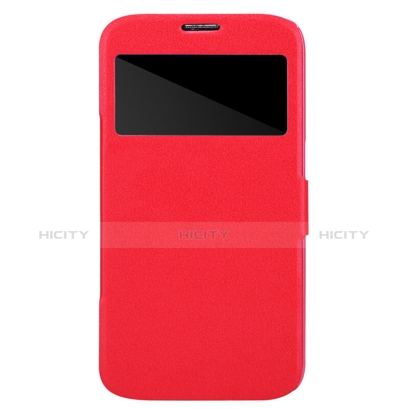 Cover Portafoglio In Pelle con Supporto per Samsung Galaxy Mega 6.3 i9200 i9205 Rosso