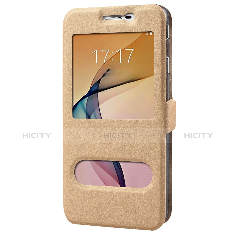 Cover Portafoglio In Pelle con Supporto per Samsung Galaxy On7 (2016) G6100 Oro