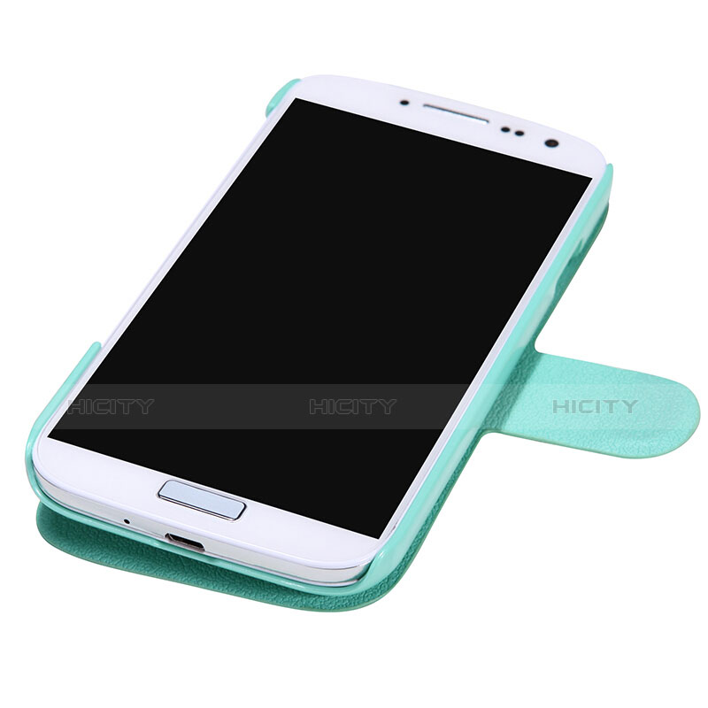 Cover Portafoglio In Pelle con Supporto per Samsung Galaxy S4 IV Advance i9500 Verde