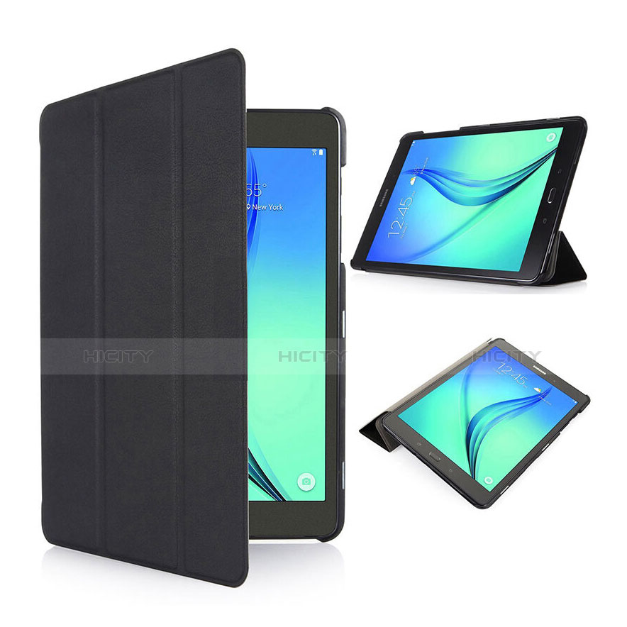 Cover Portafoglio In Pelle con Supporto per Samsung Galaxy Tab S2 8.0 SM-T710 SM-T715 Nero