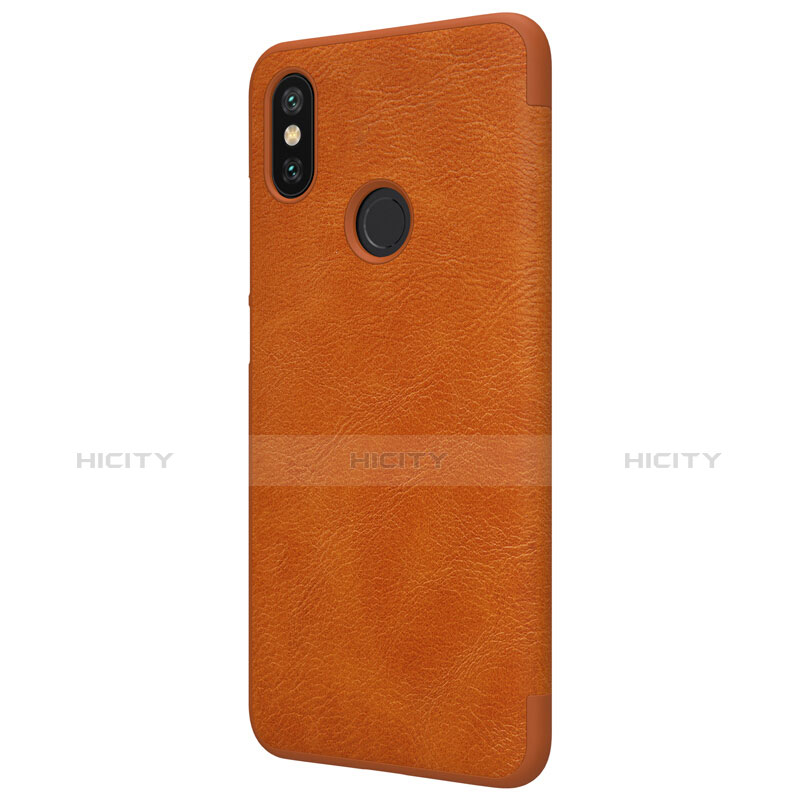 Cover Portafoglio In Pelle con Supporto per Xiaomi Mi 6X Marrone