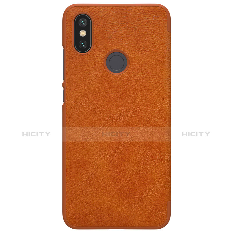 Cover Portafoglio In Pelle con Supporto per Xiaomi Mi 6X Marrone