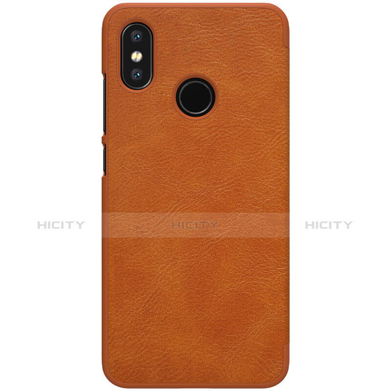 Cover Portafoglio In Pelle con Supporto per Xiaomi Mi 8 Marrone