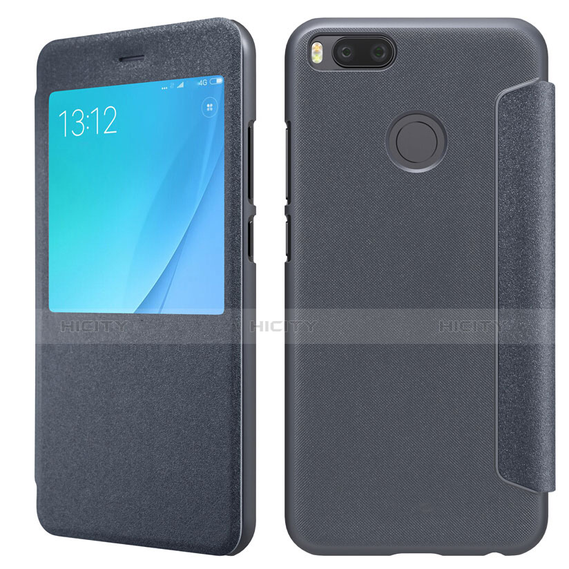 Cover Portafoglio In Pelle con Supporto per Xiaomi Mi A1 Nero