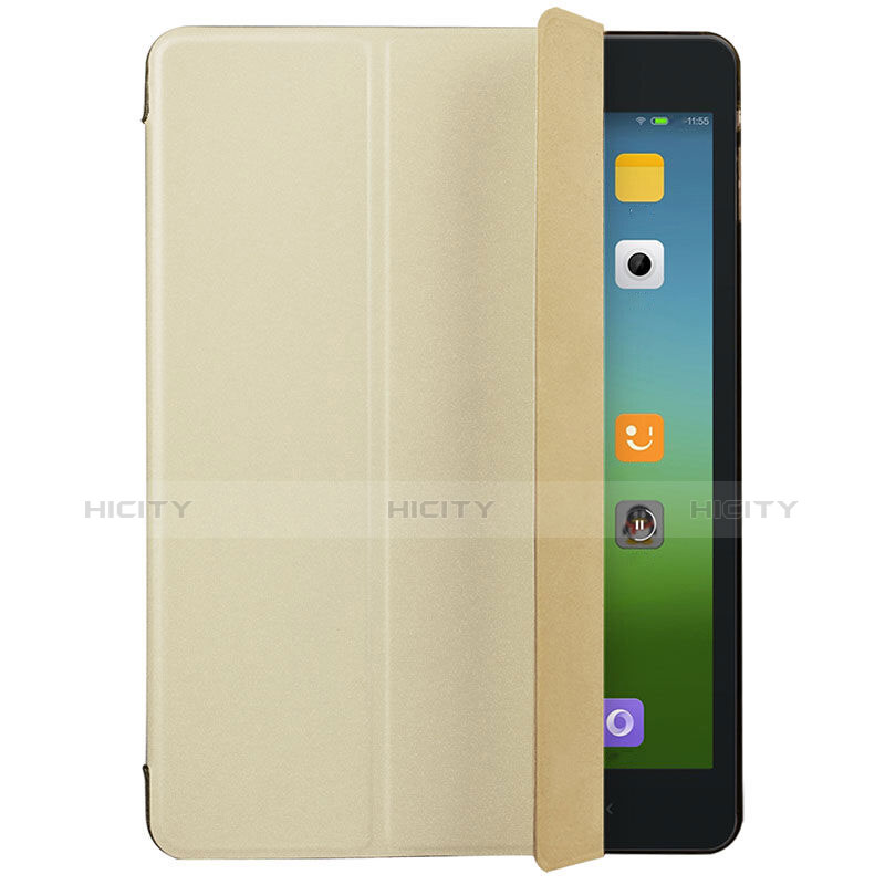 Cover Portafoglio In Pelle con Supporto per Xiaomi Mi Pad 3 Oro