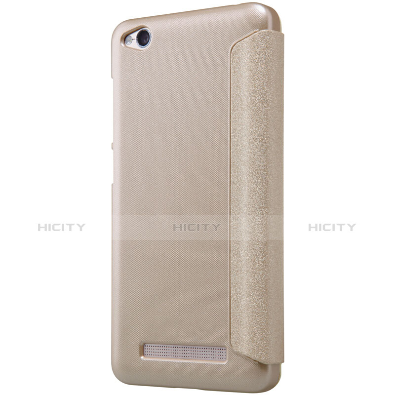 Cover Portafoglio In Pelle con Supporto per Xiaomi Redmi 4A Oro