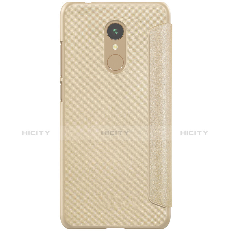 Cover Portafoglio In Pelle con Supporto per Xiaomi Redmi 5 Oro