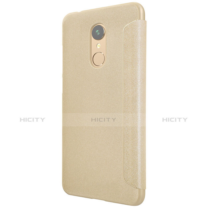 Cover Portafoglio In Pelle con Supporto per Xiaomi Redmi 5 Oro