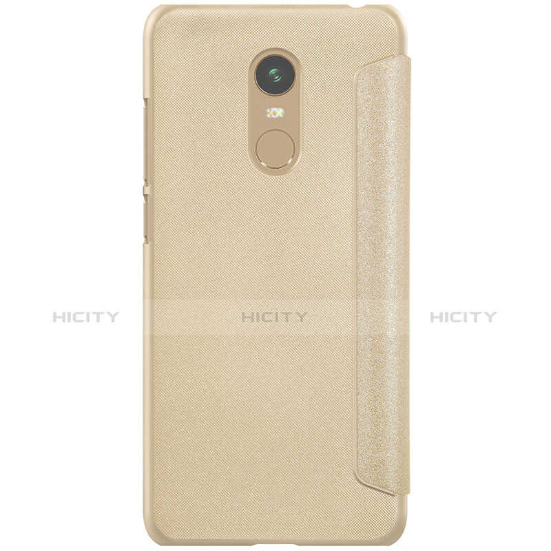 Cover Portafoglio In Pelle con Supporto per Xiaomi Redmi 5 Plus Oro