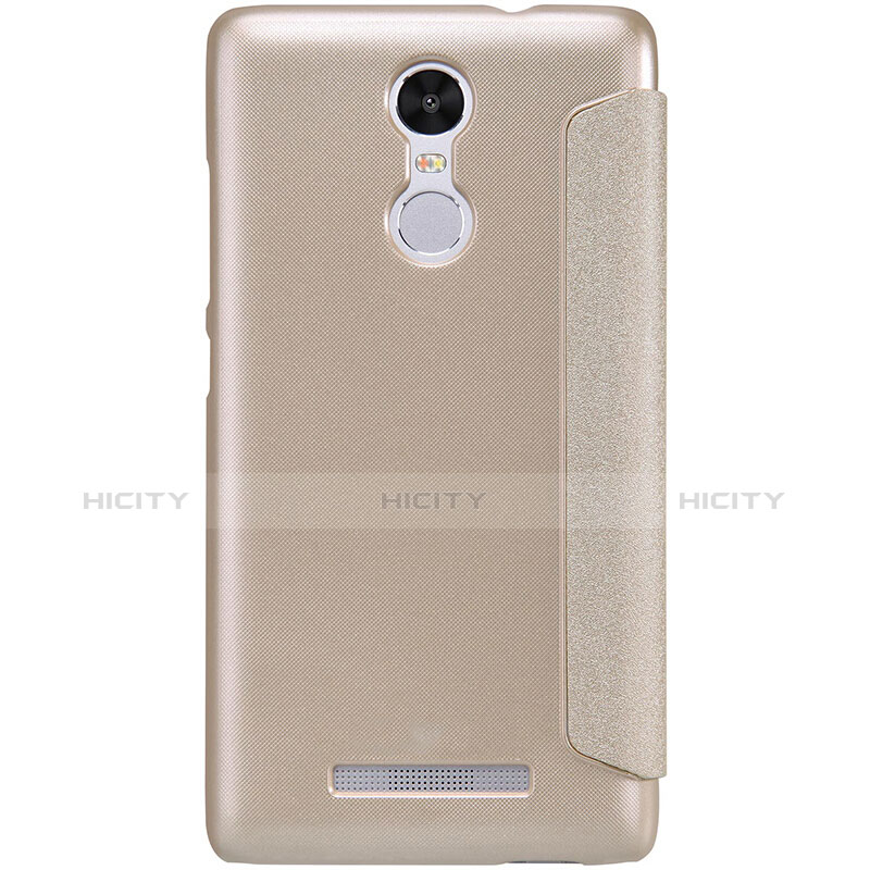 Cover Portafoglio In Pelle con Supporto per Xiaomi Redmi Note 3 MediaTek Oro