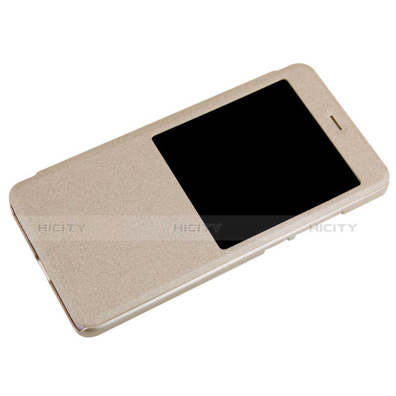 Cover Portafoglio In Pelle con Supporto per Xiaomi Redmi Note 4X High Edition Oro